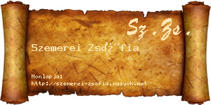 Szemerei Zsófia névjegykártya