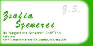 zsofia szemerei business card